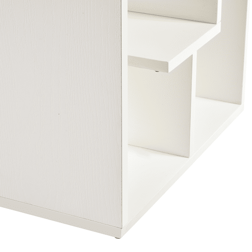 HOMCOM Mesa de Centro Mesa-de-Cabeceira Mesa de Café, Chá Mesas de Apoio para Sala Quarto Estante para Arrumação 45x40x55cm Branco