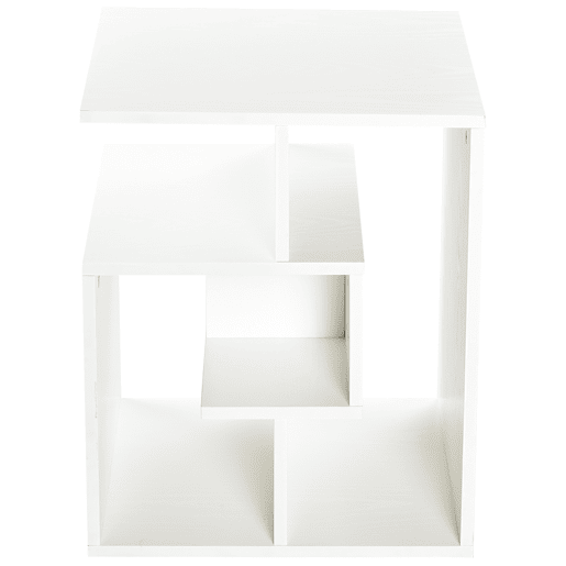 HOMCOM Mesa de Centro Mesa-de-Cabeceira Mesa de Café, Chá Mesas de Apoio para Sala Quarto Estante para Arrumação 45x40x55cm Branco