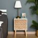 Mesita de Noche MDF y madera maciza HOMCOM 40 Mesita de Noche MDF y madera maciza HOMCOM 40 Blanco