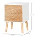 Mesita de Noche MDF y madera maciza HOMCOM 40 Mesita de Noche MDF y madera maciza HOMCOM 40 Blanco