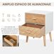 Mesita de Noche MDF y madera maciza HOMCOM 40 Mesita de Noche MDF y madera maciza HOMCOM 40 Blanco