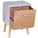 Mesita de Noche MDF y madera maciza HOMCOM 40 Mesita de Noche MDF y madera maciza HOMCOM 40 Blanco