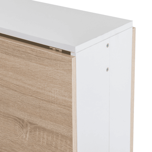 HOMCOM Mesa Dobrável de Jantar, Mesa de Cozinha Dobrável, com Abas Dobráveis, para Sala, Espaços Pequenos, 103x76x73,5 cm, Branco e Carvalho HOMCOM Mesa Dobrável de Jantar, Mesa de Cozinha Dobrável, com Abas Dobráveis, para Sala, Espaços Pequenos, 103x76x73,5 cm, Branco e Carvalho