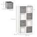 Estantería de 8 Cubo HOMCOM, hogar - muebles de salón 61 Estantería de 8 Cubo HOMCOM, hogar - muebles de salón 61 Blanco