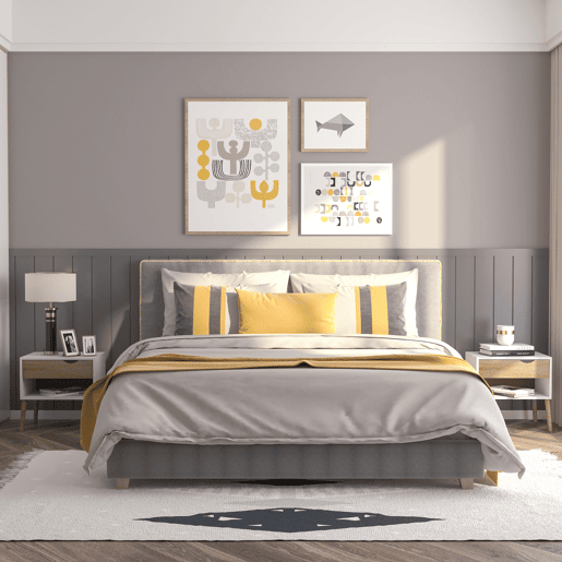 HOMCOM Conjunto de 2 Mesas de Cabeceira Mesa Auxiliar com 1 Gaveta e Prateleira de Armazenamento para Dormitório Sala de Estar Escritório Estilo Moderno 50x39x51cm Branco e Carvalho