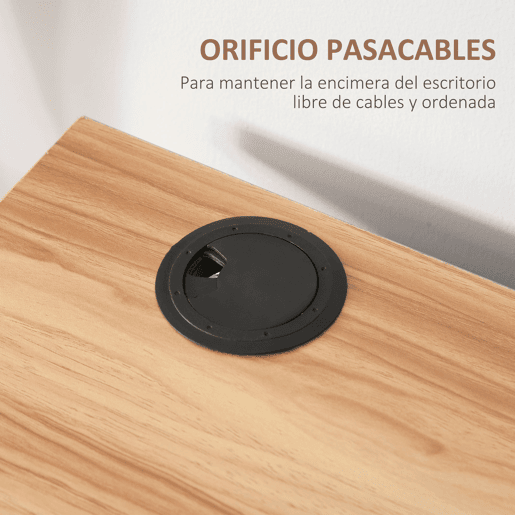 HOMCOM Secretária de Canto Mesa de Computador para Escritório Casa em Forma de L com Prateleiras 136x130x72 cm Branco e Madeira