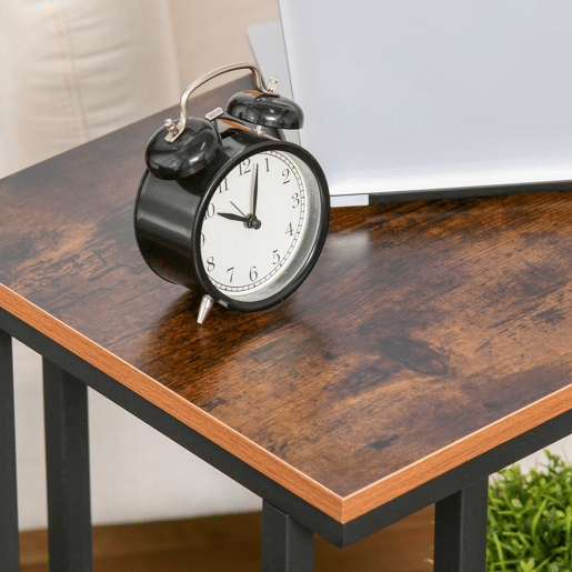 HOMCOM Mesa Auxiliar com RodasEstilo Retro de Aço e Madeira 51x36x65cm HOMCOM Mesa Auxiliar com RodasEstilo Retro de Aço e Madeira 51x36x65cm