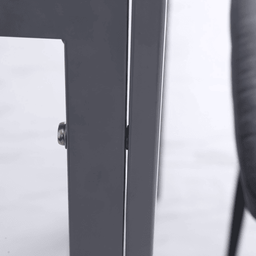 HOMCOM Mesa de Jantar de Vidro, Mesa Retangular para 4 Pessoas com Pernas de Metal, para Cozinha, Sala de Estar, 75x75x75 cm, Cinzento