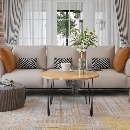 HOMCOM Conjunto de 4 Pés de Mesa com Estilo Industrial e Desenho de Garfo com Protetores Antiderapantes e Parafusos de Montagem Incluídos 12x12x71 cm Preto