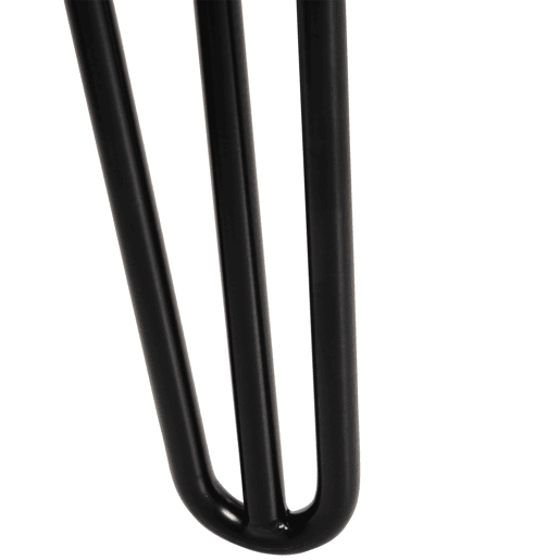 HOMCOM Conjunto de 4 Pés de Mesa com Estilo Industrial e Desenho de Garfo com Protetores Antiderapantes e Parafusos de Montagem Incluídos 12x12x71 cm Preto