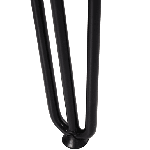HOMCOM Conjunto de 4 Pés de Mesa com Estilo Industrial e Desenho de Garfo com Protetores Antiderapantes e Parafusos de Montagem Incluídos 12x12x71 cm Preto