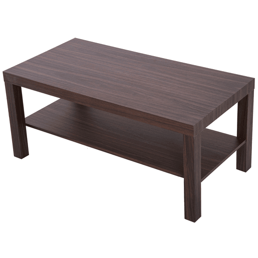 HOMCOM Mesa de Centro Mesa Auxiliar de 2 NÃveis para Sala de Estar Escritório 90x45x45,5cm Nogueira HOMCOM Mesa de Centro Mesa Auxiliar de 2 NÃveis para Sala de Estar Escritório 90x45x45,5cm Nogueira
