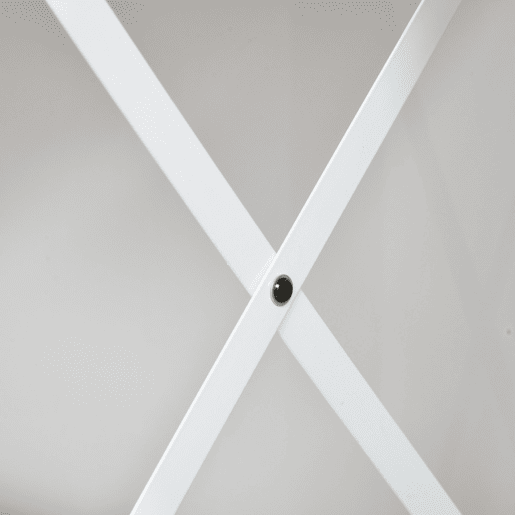 HOMCOM Secretária Moderna Mesa de Estudo com Estrutura de Aço Mesa de Computador 105x50x76 cm Branco