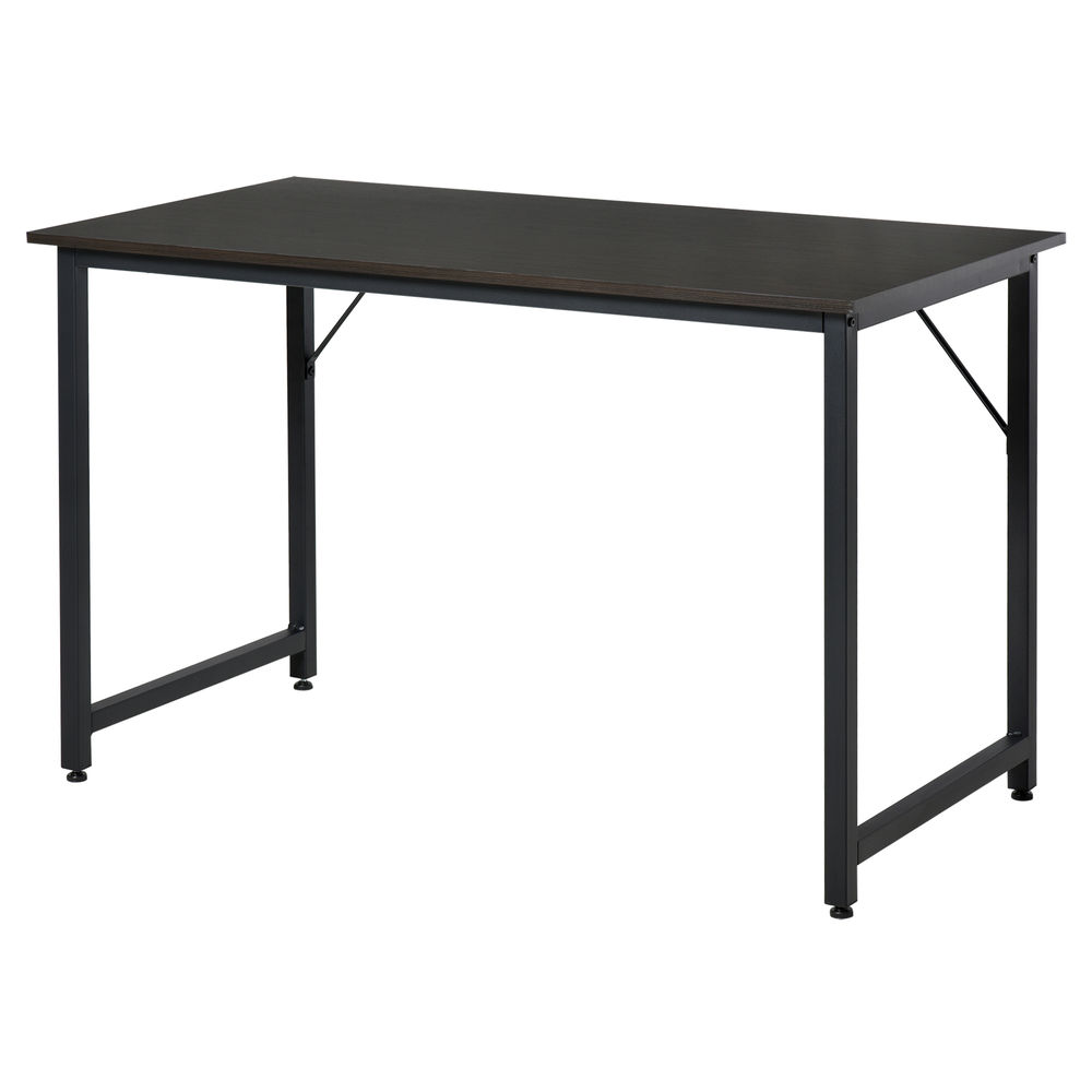 Homcom escritorio para hogar oficina mesa de comedor mesa de ordenador mesa de estudio con pies ajustables mobiliario simple de oficina 120x60x73cm carga 70kg