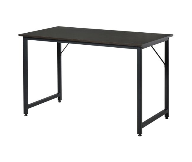 Homcom escritorio para hogar oficina mesa de comedor mesa de ordenador mesa de estudio con pies ajustables mobiliario simple de oficina 120x60x73cm carga 70kg