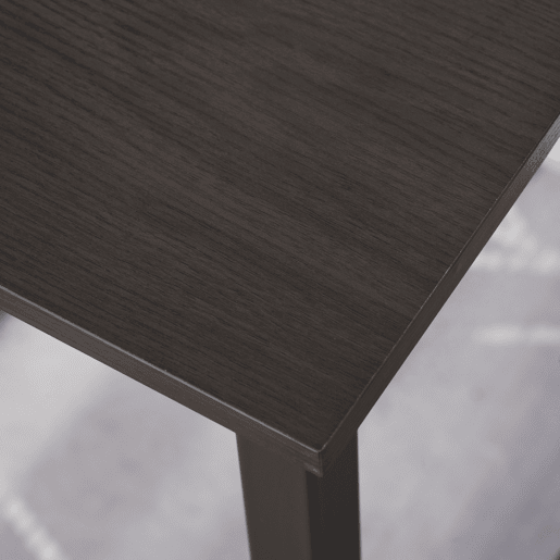 HOMCOM Secdretária Mesa de Computador com Pés Ajustáveis e Estrutura em Aço Secretária Estilo Moderno Capacidade de Carga 70 kg 120x60x73 cm Marrom Escuro e Preto