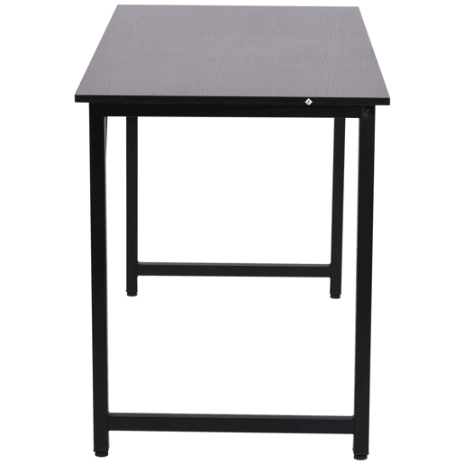 HOMCOM Secdretária Mesa de Computador com Pés Ajustáveis e Estrutura em Aço Secretária Estilo Moderno Capacidade de Carga 70 kg 120x60x73 cm Marrom Escuro e Preto