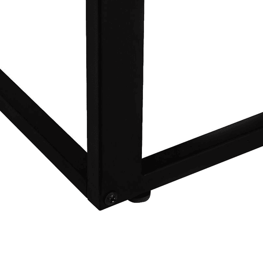 HOMCOM Mesa lateral para sofá Mesa lateral em forma de C Estrutura metálica e tampo da mesa de madeira de MDF 40,6x50,8x64,2 cm Cor de noz