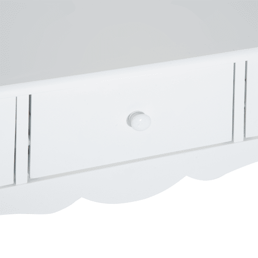 HOMCOM Mesa Consola Elegante Móvel de Entrada com 3 Gavetas 100x32x85cm Branco