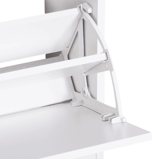 HOMCOM Móvel Cabide de Entrada de 3 Peças Armário de Entrada com Cabide Espelho e Sapateira 80x27x46,5cm Branco
