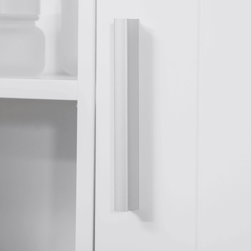 kleankin Armário Casa de Banho com Espelho Móvel Suspenso de Casa de Banho com 2 Portas e 2 Prateleiras Interiores Ajustáveis 54x15,2x55,3cm Branco
