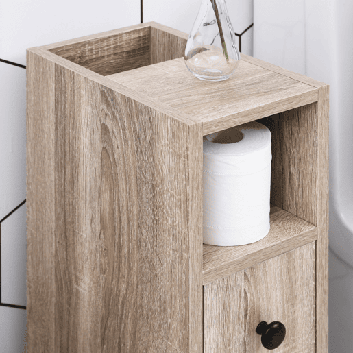 kleankin Armário de Casa de Banho Móvel Auxiliar para Espaço Reduzido com Rodas Prateleiras Abertas Armário e Gaveta 18x30x68,5 cm Madeira kleankin Armário de Casa de Banho Móvel Auxiliar para Espaço Reduzido com Rodas Prateleiras Abertas Armário e Gaveta 18x30x68,5 cm Madeira