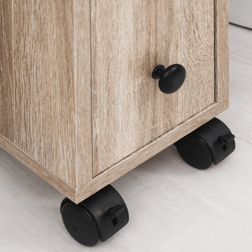 kleankin Armário de Casa de Banho Móvel Auxiliar para Espaço Reduzido com Rodas Prateleiras Abertas Armário e Gaveta 18x30x68,5 cm Madeira kleankin Armário de Casa de Banho Móvel Auxiliar para Espaço Reduzido com Rodas Prateleiras Abertas Armário e Gaveta 18x30x68,5 cm Madeira