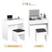 Mesa para Maquillaje HOMCOM, hogar - muebles de dormitorio 80 Mesa para Maquillaje HOMCOM, hogar - muebles de dormitorio 80 Negro