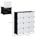 Armario Modular PP, Acero HOMCOM, hogar - muebles de dormitorio 125 Armario Modular PP, Acero HOMCOM, hogar - muebles de dormitorio 125 Blanco