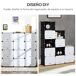 Armario Modular PP, Acero HOMCOM, hogar - muebles de dormitorio 125 Armario Modular PP, Acero HOMCOM, hogar - muebles de dormitorio 125 Blanco