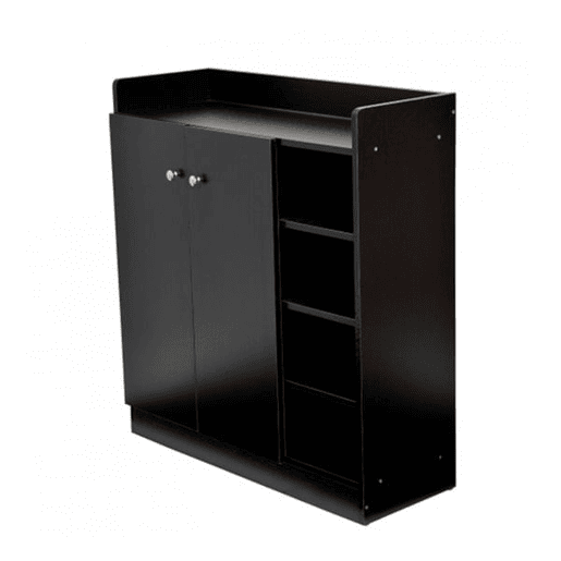 HOMCOM Sapateira Armário Multiuso com 2 Portas Prateleiras Interiores e 4 Prateleiras Exteriores com Altura Ajustável 83x30x90 cm Preto