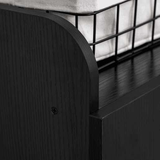 HOMCOM Sapateira Armário Multiuso com 2 Portas Prateleiras Interiores e 4 Prateleiras Exteriores com Altura Ajustável 83x30x90 cm Preto