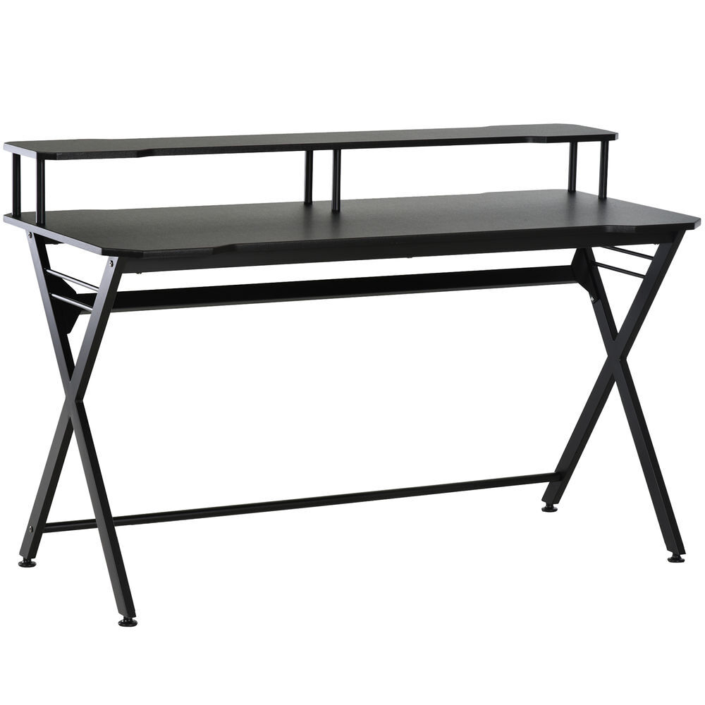 Mesa Gaming MDF, Metal HOMCOM, oficina - escritorios 140x60