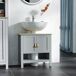 Armario Bajo Lavabo MDF kleankin, hogar - baño Armario Bajo Lavabo MDF kleankin, hogar - baño Gris