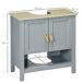 Armario Bajo Lavabo MDF kleankin, hogar - baño Armario Bajo Lavabo MDF kleankin, hogar - baño Gris