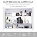 Armario con Espejo MDF, Vidrio HOMCOM, hogar - baño Armario con Espejo MDF, Vidrio HOMCOM, hogar - baño Blanco