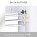 Armario con Espejo MDF, Vidrio HOMCOM, hogar - baño Armario con Espejo MDF, Vidrio HOMCOM, hogar - baño Blanco