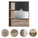 Armario con espejo Tablero de partículas kleankin, hogar - baño 60 Armario con espejo Tablero de partículas kleankin, hogar - baño 60 Marrón