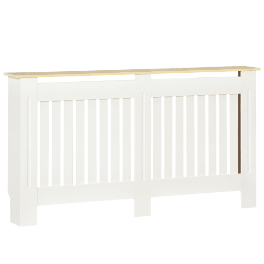 HOMCOM Cobertura para Radiadores 152x19x83 cm Cobre-radiador de MDF para Sala Quarto Corredor Branco