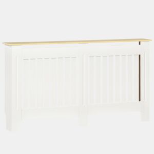 HOMCOM Cobertura para Radiadores 152x19x83 cm Cobre-radiador de MDF para Sala Quarto Corredor Branco
