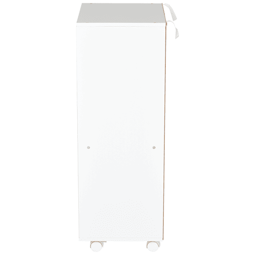 Vinsetto Móveis auxiliares para escritório Estudo Grande espaço de armazenamento com 3 gavetas 4 prateleiras abertas 4 rodas 40x30x83 cm Branco