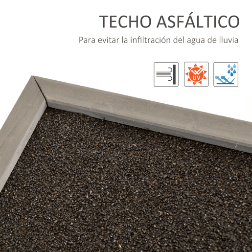 Outsunny Armário de Armazenamento de Madeira para Jardim com 2 Prateleiras Interiores 2 Portas e Teto Inclinado para Exterior Terraço 87x46,5x96,5cm Cinza