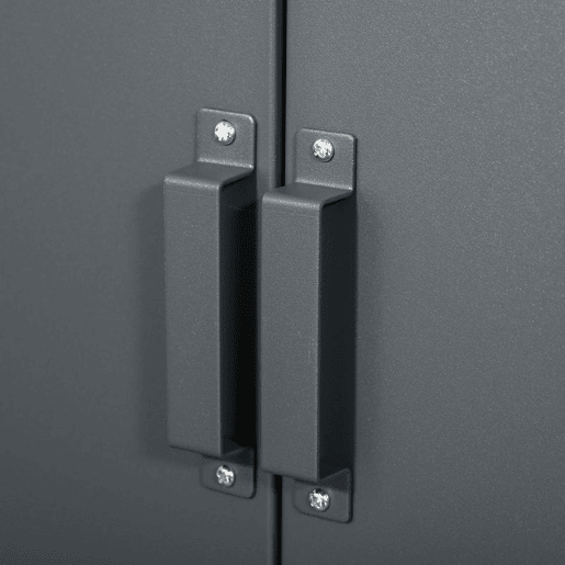 HOMCOM Armário de Metal de Armazenamento com Dupla Porta 2 Prateleiras com Altura Ajustável Armário Multiúso para Escritório Dormitório Garagem 75x33x110cm Cinza