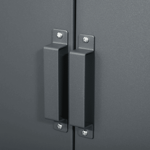 HOMCOM Armário de Metal de Armazenamento com Dupla Porta 2 Prateleiras com Altura Ajustável Armário Multiúso para Escritório Dormitório Garagem 75x33x110cm Cinza