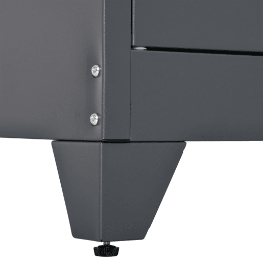 HOMCOM Armário de Metal de Armazenamento com Dupla Porta 2 Prateleiras com Altura Ajustável Armário Multiúso para Escritório Dormitório Garagem 75x33x110cm Cinza