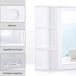 Armario de Espejo MDF, Vidrio HOMCOM, hogar - baño 66 Armario de Espejo MDF, Vidrio HOMCOM, hogar - baño 66 Blanco