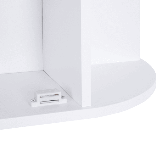 HOMCOM Armário de Casa de Banho com Espelho, Armário de Parede com Porta, Prateleiras Abertas, Móvel Suspenso para Cozinha, Sala, 66x17x63 cm, Branco