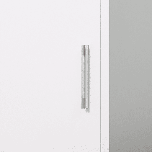 Kleankin Coluna Casa de Banho com Espelho Móvel Alto Casa de Banho com 2 Portas e Prateleiras Interiores Ajustáveis Multiúso para Cozinha Sala de Estar 32x28x162cm Branco