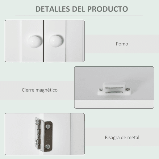Kleankin Armário Casa de Banho com 2 Portas Prateleira Interior Ajustável e Compartimento Aberto Móvel Auxiliar Suspenso Multiúso para Cozinha 60x20x70,5cm Branco