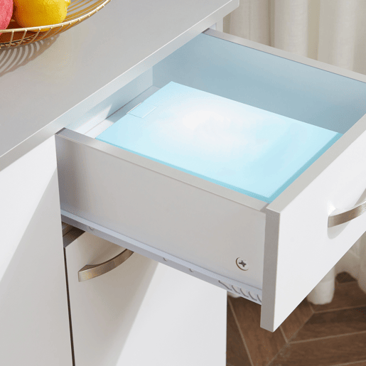 HOMCOM Armário de Cozinha Aparador de Sala de Jantar com 1 Gaveta 6 Portas e Prateleiras Ajustáveis Estilo Moderno 101x39x180 cm Branco